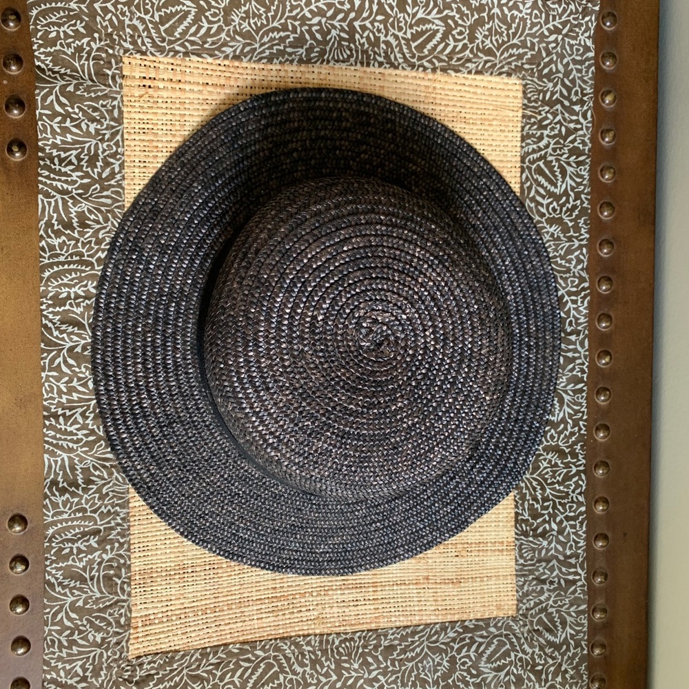 Vintage AnnTaylor women’s woven black ribboned hat - Picture 6 of 8